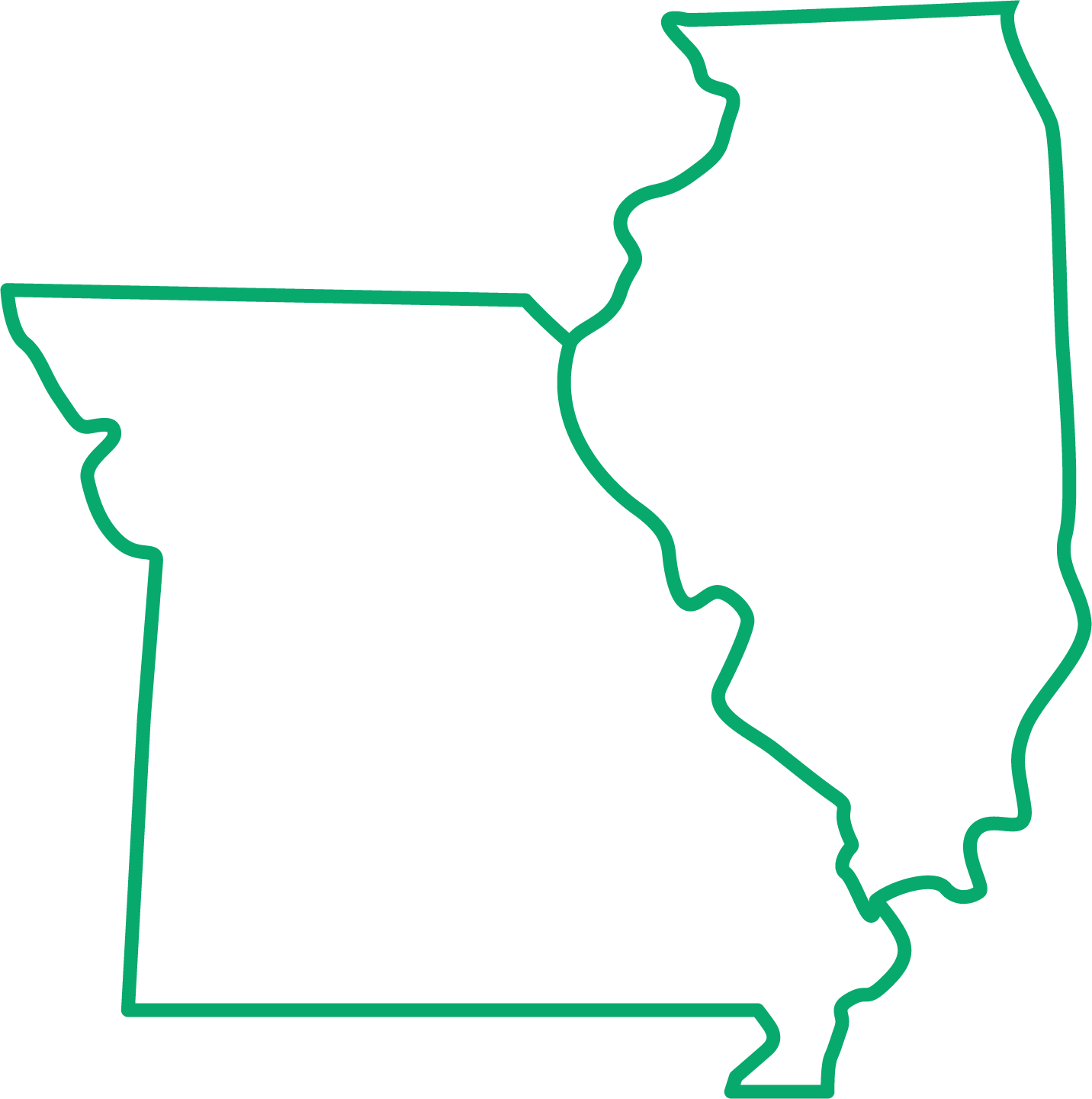 mo-il Missouri and Illinois map graphic